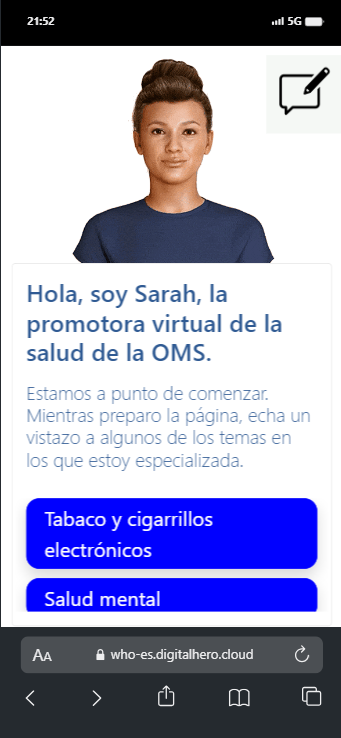 La OMS ahora tiene su propio chatbot de IA: está desactualizado y no funciona si no tiene acceso a la cámara